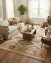 Desert Weave Jute Collection Area Rug - Sahara Rectangle Multi  lifestyle 10