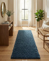 Plush Oasis Collection Area Rug - Serenity (Sapphire Blue) Runner Sapphire Blue  lifestyle 45