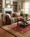 Jaipur Elegance Collection Area Rug -  Nahargarh (Red) Rectangle Red  lifestyle 15