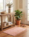 Woven Seaside Jute Collection Area Rug - Savannah (Light Pink) Rectangle Light Pink  lifestyle 25