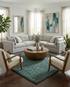 Eternal Plush Oasis Collection Area Rug -  Tranquility (Forest Green) Rectangle Forest Green  lifestyle 11