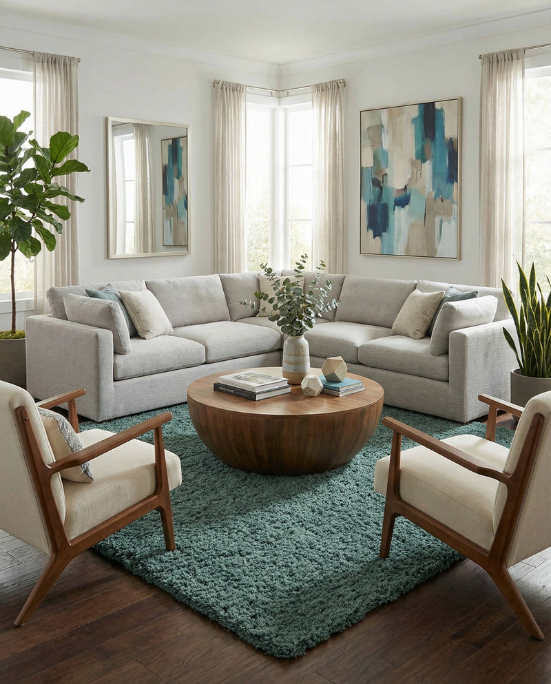 Eternal Plush Oasis Collection Area Rug -  Tranquility (Forest Green) Rectangle Forest Green  lifestyle 11