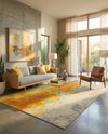 Marrakesh Elegance Collection Area Rug -  Tarfaya Rectangle Yellow  lifestyle 18