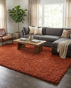 Plush Oasis Collection Area Rug - Serenity (Terracotta) Rectangle Terracotta  lifestyle 7