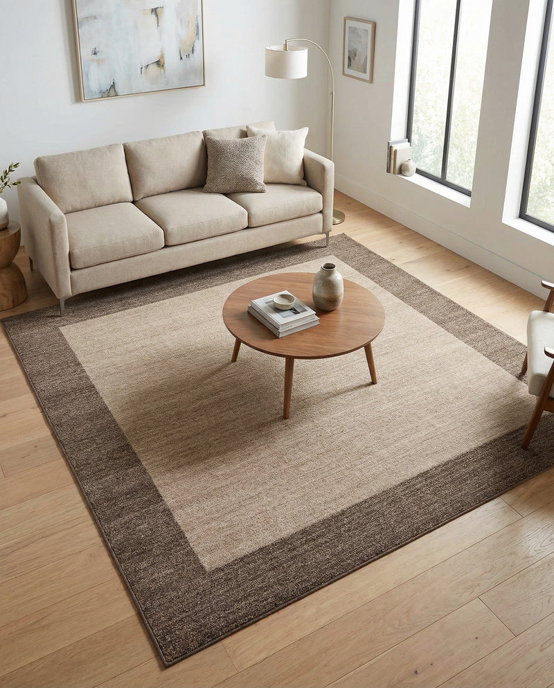 Studio Haven Collection Area Rug -  Conservatory (Light Brown) Square Light Brown  lifestyle 73