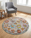 Arcadia Rugs Collection Area Rug -  Elysium Round Multi  lifestyle 57