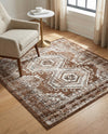 Savannah Elegance Collection Area Rug -  Tybee (Brown) Square Brown  lifestyle 52