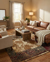 Bistro Lounge Collection Area Rug -  Latte Rectangle Beige  lifestyle 15