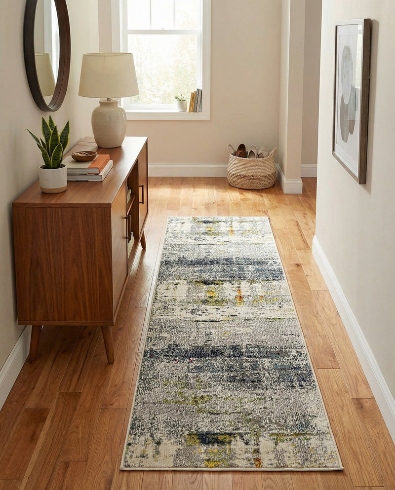 Chromatic Oasis Collection Area Rug -  Prism Runner Gray  lifestyle 43