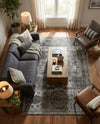 Dover Terrace Collection Area Rug -  Lagoon (Dark Gray) Rectangle Dark Gray  lifestyle 13