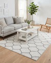 Trellis Mosaic Collection Area Rug -  Pergolatown (Ivory) Rectangle Ivory  lifestyle 20
