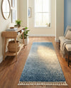 Cozy Cove Shag Collection Area Rug -  Lagoon Runner Blue  lifestyle 63