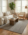Woven Seaside Jute Collection Area Rug - Savannah (Gray) Rectangle Gray  lifestyle 10