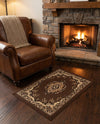 Tabriz Tapestry Collection Area Rug - Azerbaijan (Brown) Rectangle Brown  lifestyle 23