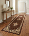 Tabriz Tapestry Collection Area Rug - Azerbaijan (Brown) Runner Brown  lifestyle 33