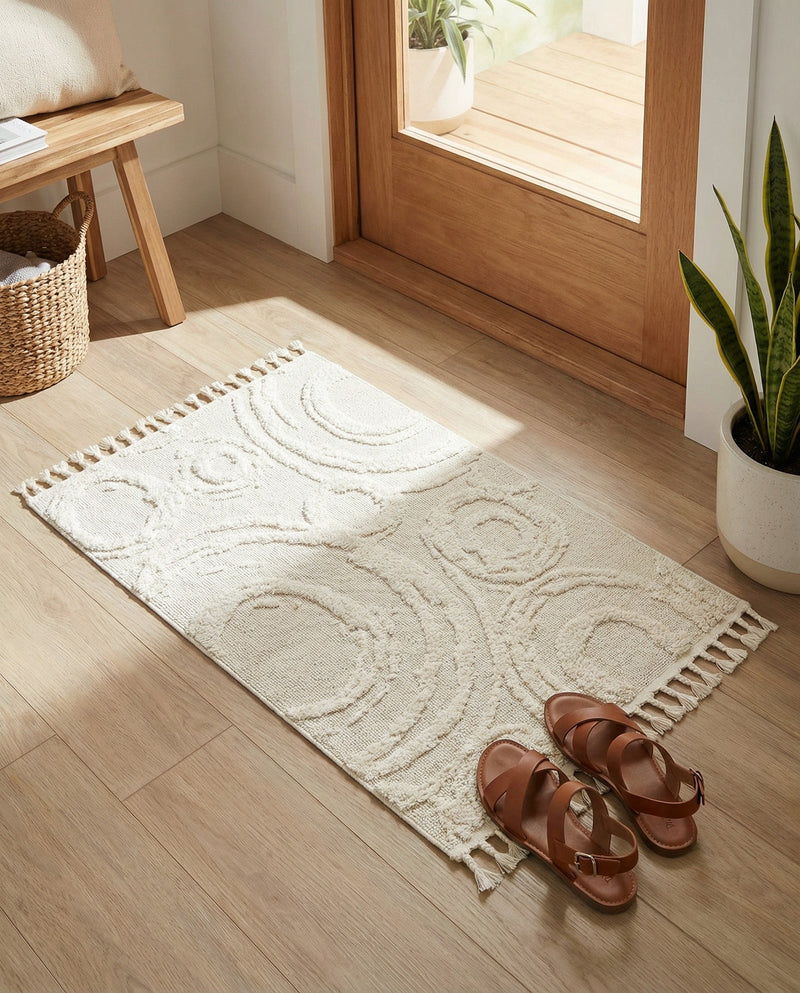 Sahara Chic Collection Area Rug -  Nubia Rectangle Ivory  lifestyle 16