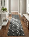 Trellis Mosaic Collection Area Rug - Arborville (Dark Gray) Runner Dark Gray  lifestyle 61