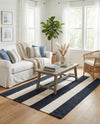 Martha's Vineyard Blueprints Collection Area Rug - Edgartown Rectangle Nautical Navy  lifestyle 48