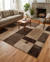 Autumn Meadow Collection Area Rug -  Sycamoreside (Light Brown) Square Light Brown  lifestyle 69