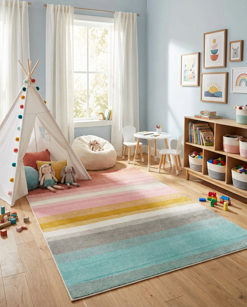 Wonder Tykes Collection Area Rug -  Dreamland Rectangle Multi  lifestyle 23