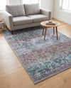 Baroque Era Collection Area Rug - Versailles (Blue Green) Rectangle Blue Green  lifestyle 24