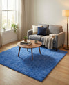 Plush Oasis Collection Area Rug - Serenity (Periwinkle Blue) Square Periwinkle Blue  lifestyle 49
