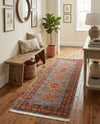 Persian Elegance Collection Area Rug -  Bushehr Runner Light Blue  lifestyle 65