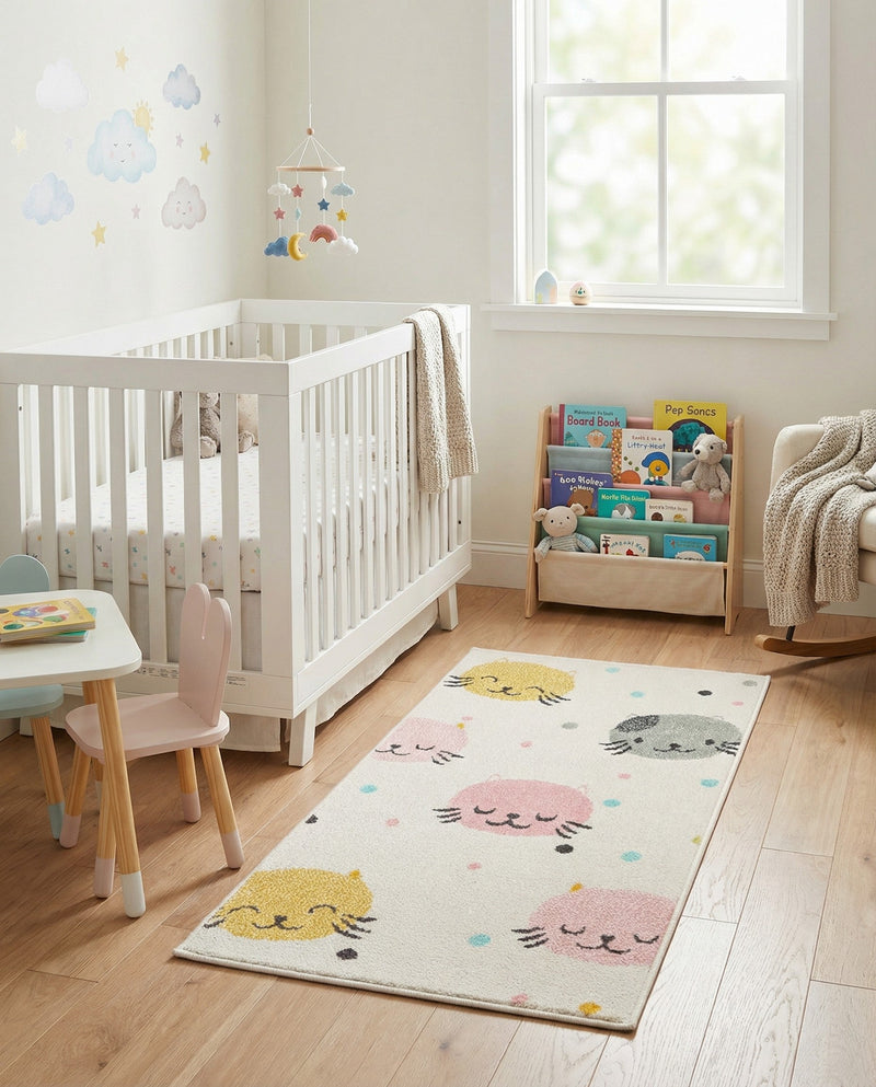Wonder Tykes Collection Area Rug -  Dazzle Runner Ivory  lifestyle 32