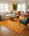 Trellis Mosaic Collection Area Rug -  Pergolatown (Orange) Rectangle Orange  lifestyle 11