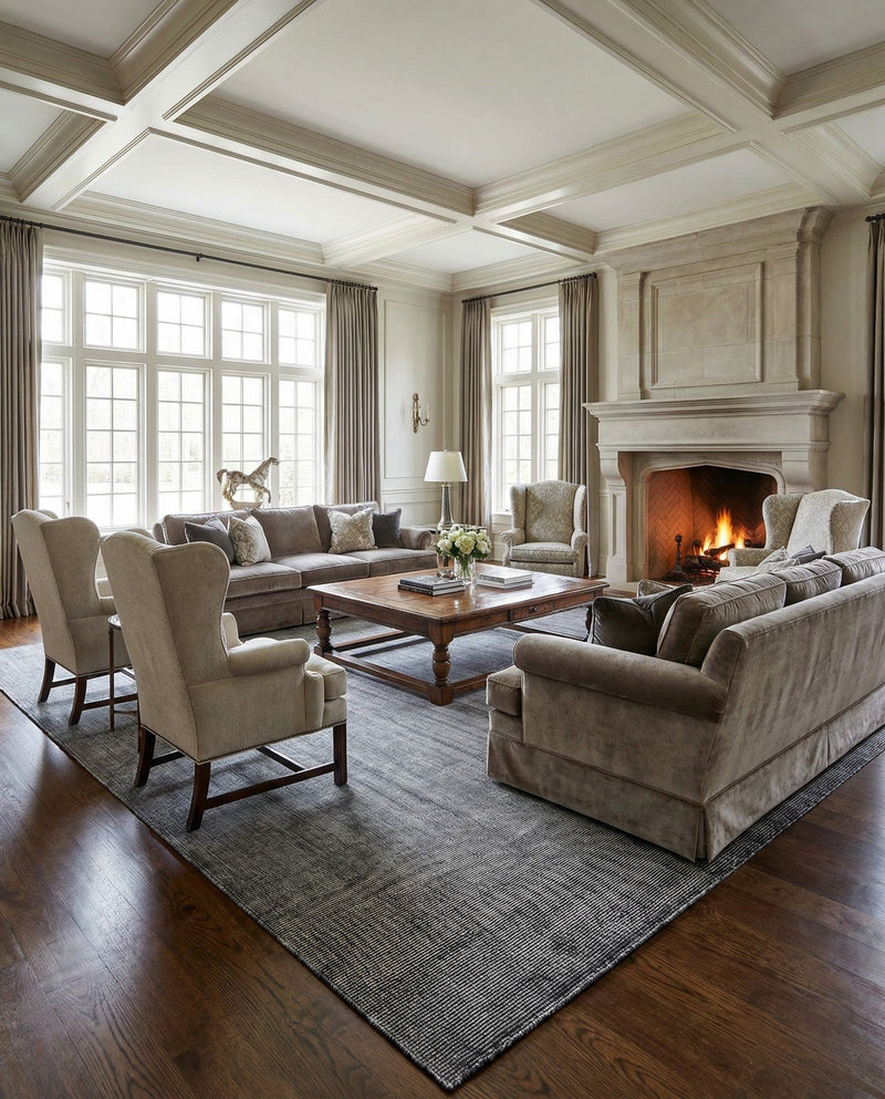 Berkshire Estate Collection Area Rug - Windsor (Blackberry) Rectangle Blackberry  lifestyle 6
