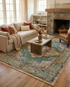 Savannah Soiree Collection Area Rug - Serengeti (Green) Rectangle Green  lifestyle 25