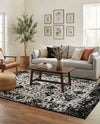 Cascade Range Collection Area Rug -  Shasta (Black and White) Rectangle Black and White  lifestyle 21