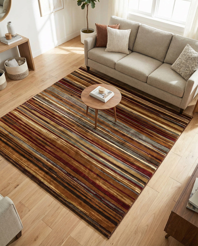 Bistro Lounge Collection Area Rug -  Americano Square Beige  lifestyle 54