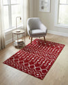Marrakech Lattice Collection Area Rug - Medina (Red) Rectangle Red  lifestyle 15