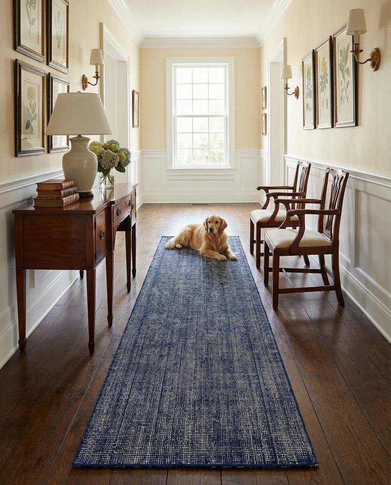 Berkshire Estate Collection Area Rug - Windsor (Blueberry) Runner Blueberry  lifestyle 63