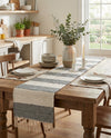 Tassel Trail Collection Area Rug - Pathway (Gray) Table Runner Gray  lifestyle 75