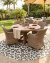 Savannah Escape Collection Area Rug -  Amazon (Light Gray) Round Light Gray  lifestyle 78
