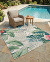Seaside Blooms Collection Area Rug -  Paradise Square Multi  lifestyle 56