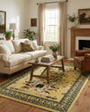 Tabriz Tapestries Collection Area Rug - Azerbaijan (Cream) Rectangle Cream  lifestyle 12