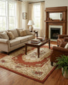 Versailles Elegance Collection Area Rug -  Louveciennes (Brick Red) Rectangle Brick Red  lifestyle 17
