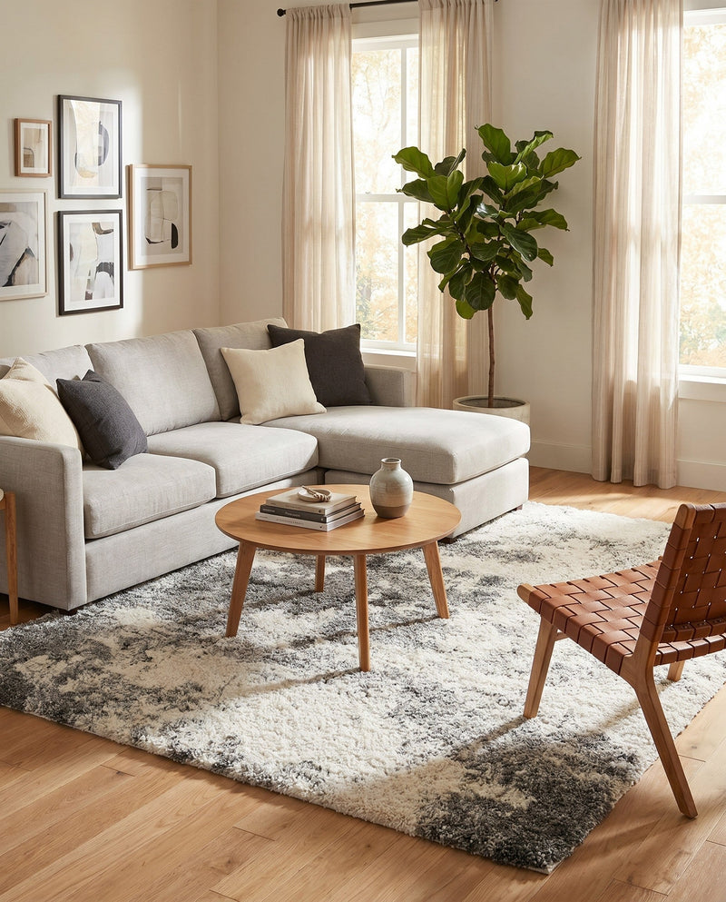 Cozy Haven Shag Collection Area Rug -  Tranquility (Smoke Gray) Rectangle Smoke Gray  lifestyle 20