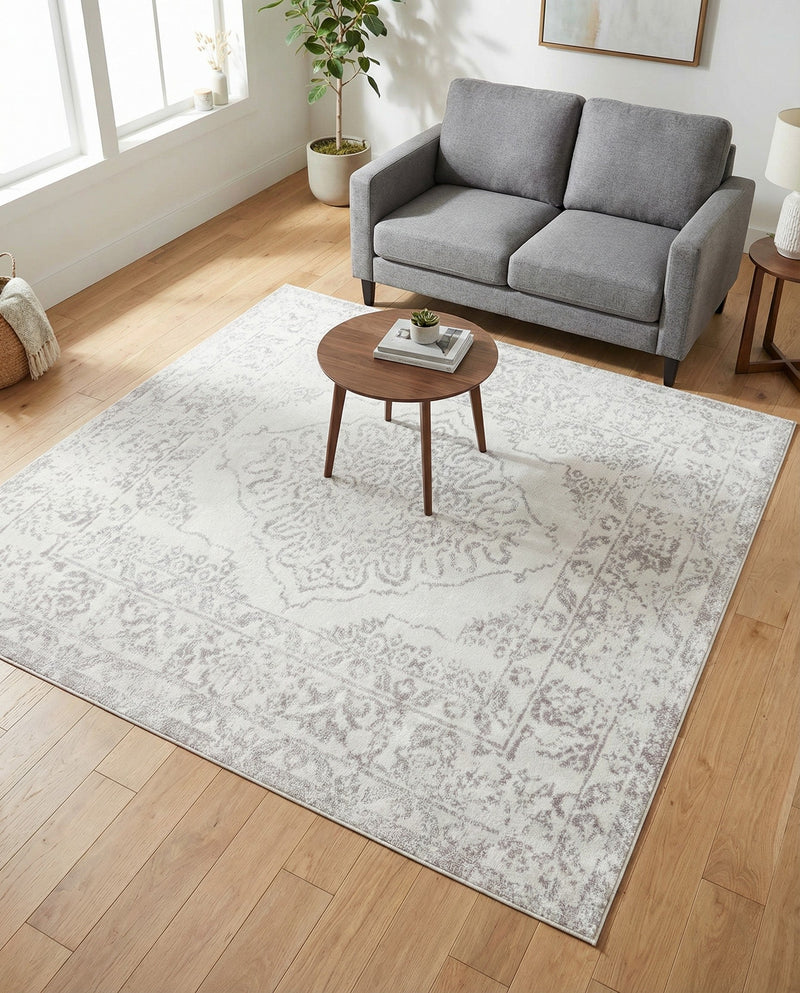 Cambridge Classics Collection Area Rug -  Magdalene (Ivory) Square Ivory  lifestyle 37