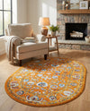 Adriana Terrace Collection Area Rug -  Positano (Orange) Oval Orange  lifestyle 58