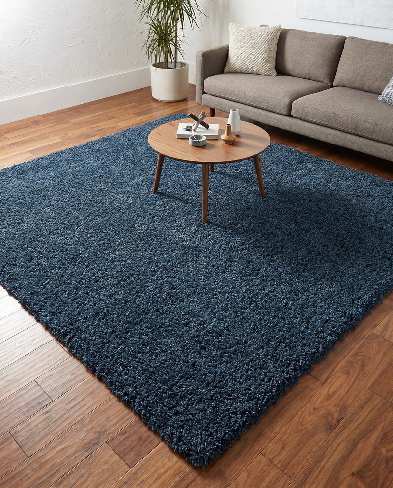 Alpine Plush Collection Area Rug -  Cortina (Marine Blue) Square Marine Blue  lifestyle 64