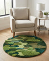Forest Floor Oasis Collection Area Rug - Willowbrook Round Green  lifestyle 33