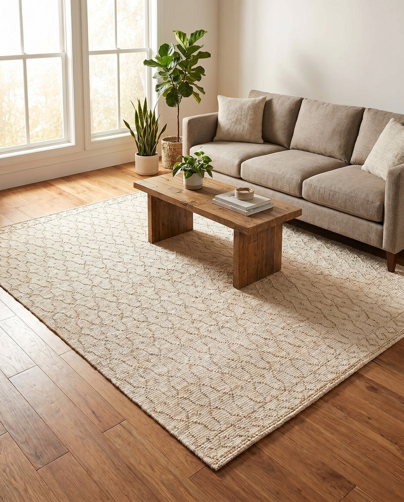 Savannah Weave Collection Area Rug - Serengeti Rectangle Ivory  lifestyle 47