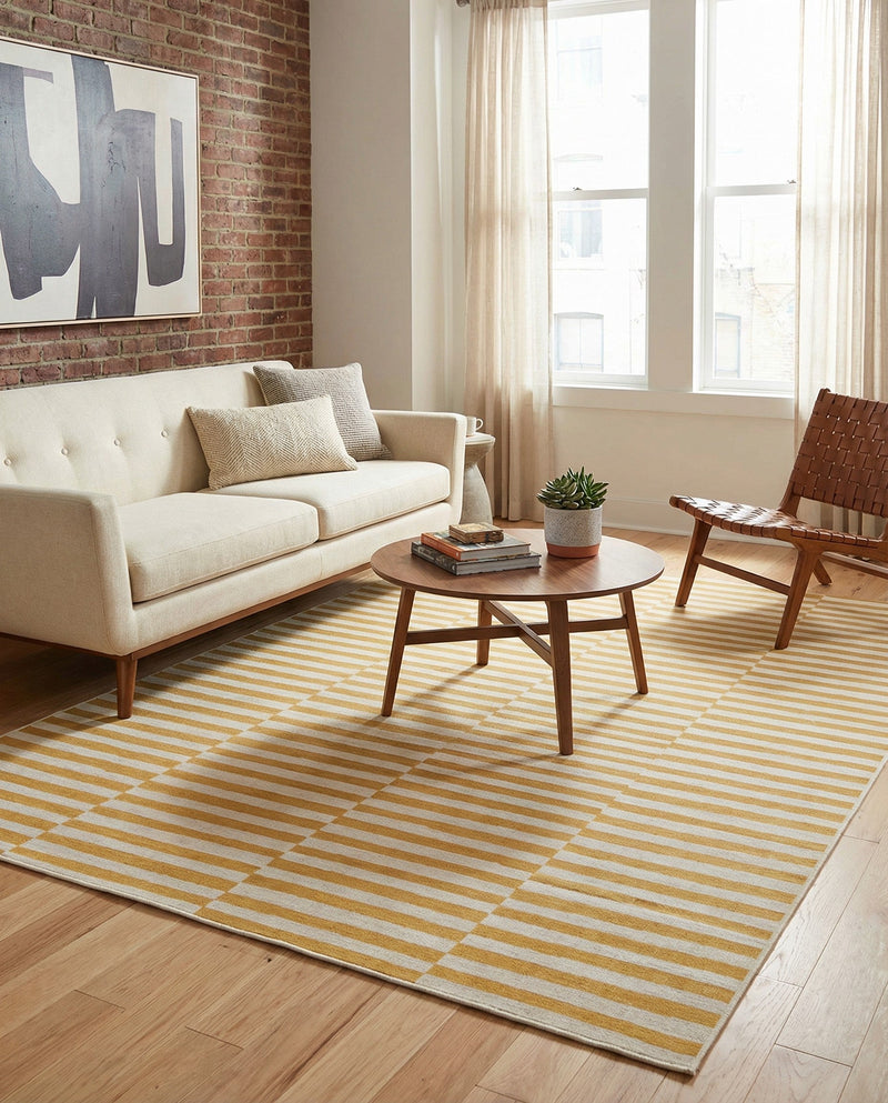 Soho Elegance Collection Area Rug -  Hudson (Yellow) Rectangle Yellow  lifestyle 30