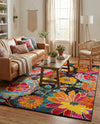 Venetian Elegance Collection Area Rug -  Accademia Rectangle Black  lifestyle 70