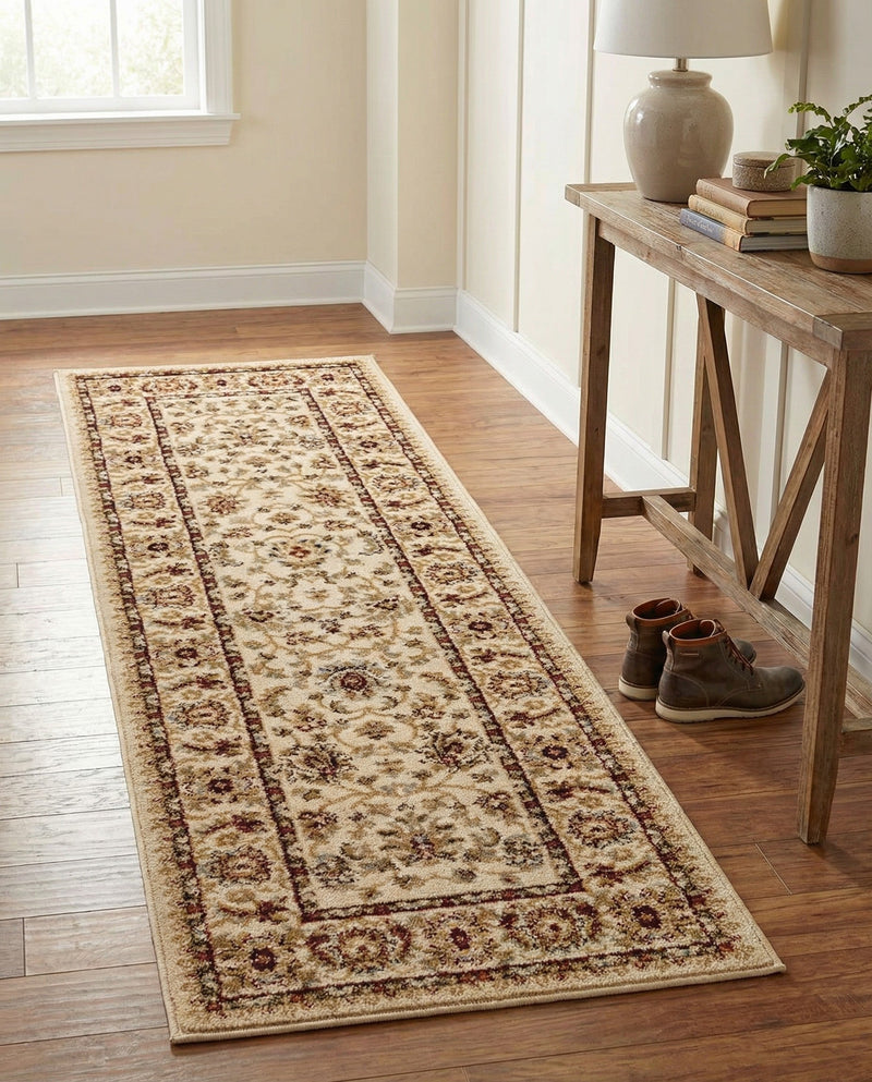 Jaipur Elegance Collection Area Rug -  Nahargarh (Cream) Runner Cream  lifestyle 87