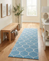 Trellis Mosaic Collection Area Rug -  Pergolatown (Light Blue) Runner Light Blue  lifestyle 50